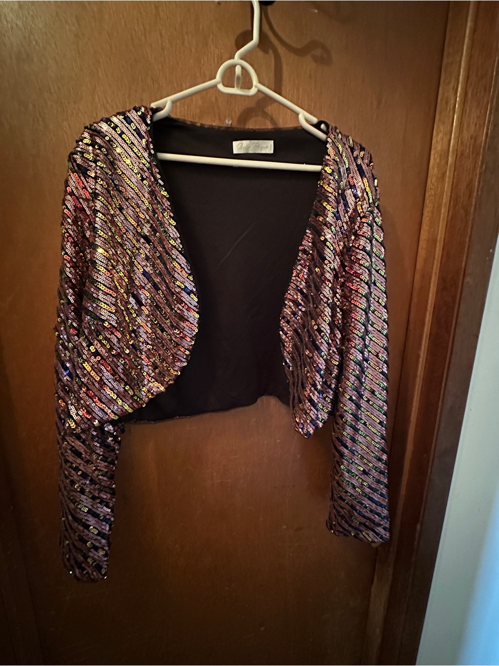 Sequin Cropped Bolero Jacket